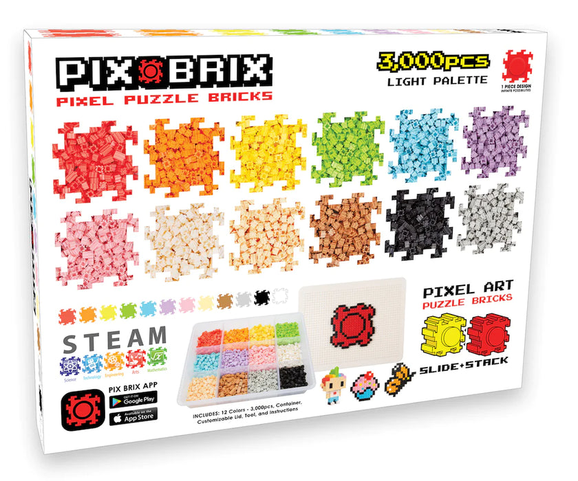 PixBrix - 3000 Mixed Pieces - Light
