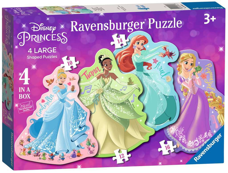 Ravensburger - Disney Princess 4 Shaped Puzzle 10/12/14/16 pieces