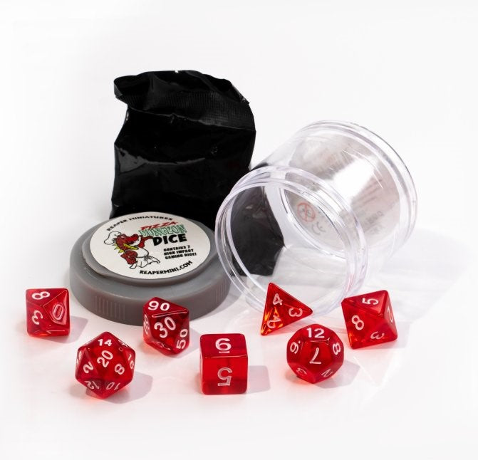 Reaper: Pizza Lucky Clear Red Dice