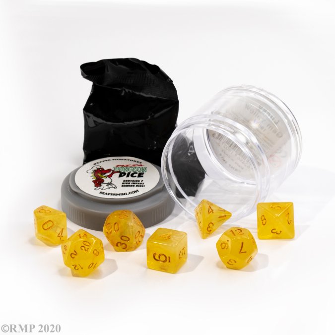 Reaper: Pizza Lucky Gem Yellow Dice