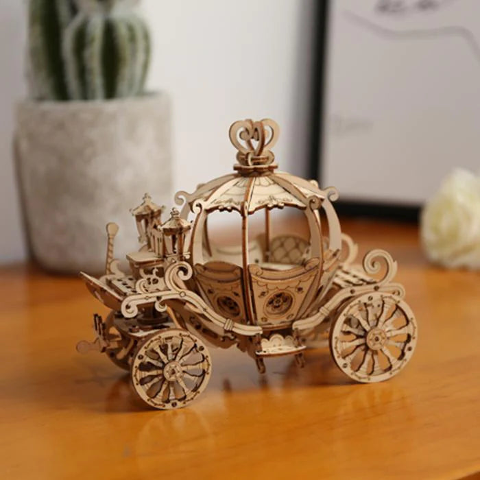 Robotime 3D Wooden Puzzle - Pumpkin Cart