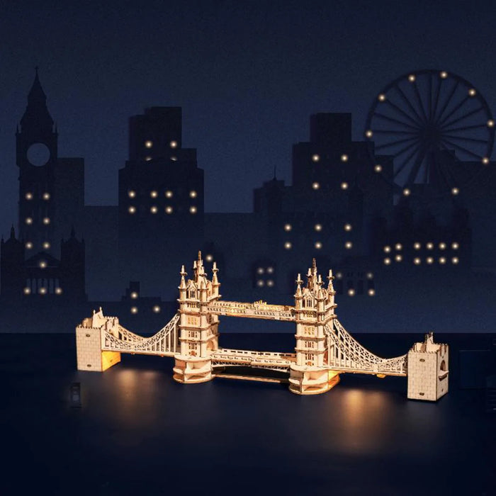 London Tower Bridge with lights