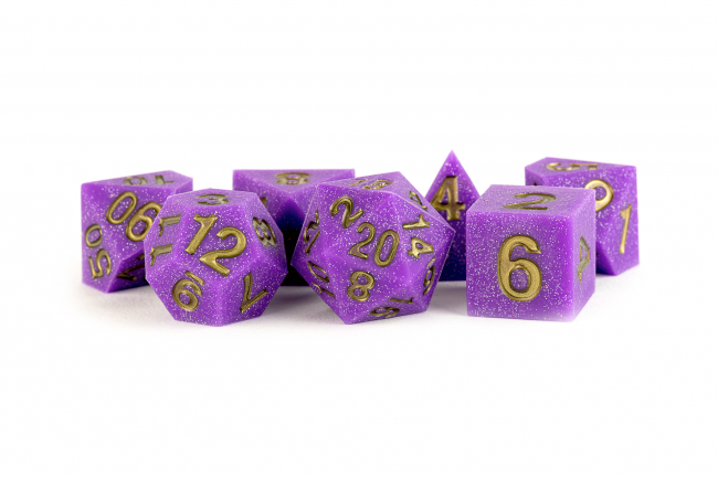 MDG 16mm Sharp Edge Rubber Polyhedral Dice Set: Regal Ricochet