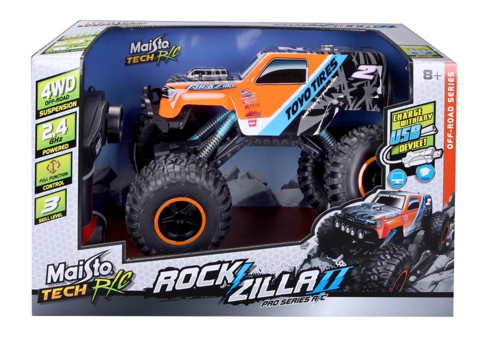 Maisto Tech RockZilla 2 4WD 2.4Ghz USB RC Rock Crawler Orange