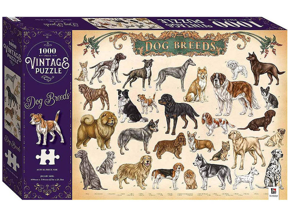 Vintage Dog Breeds Puzzle 1000 pieces