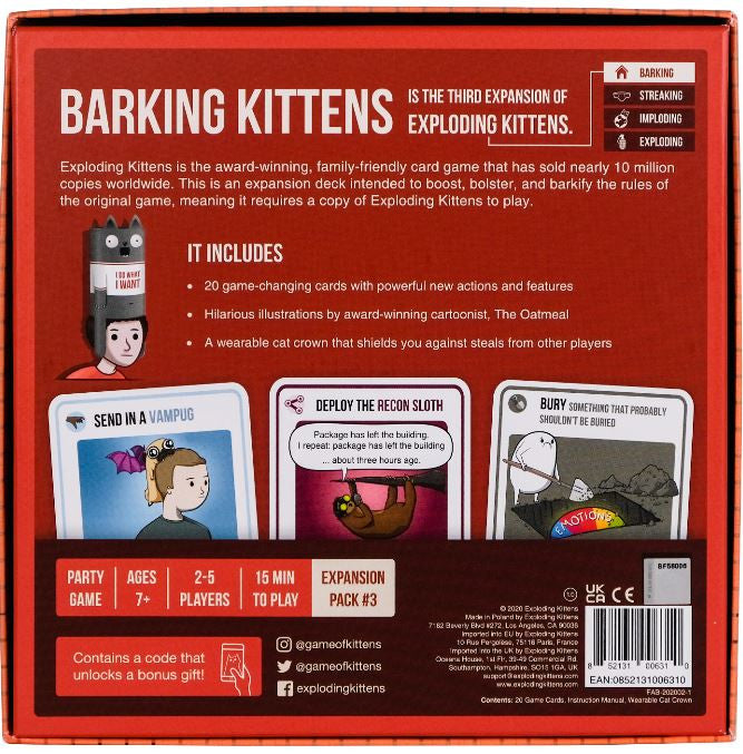 Barking Kittens - 3rd Exploding Kittens Expansion