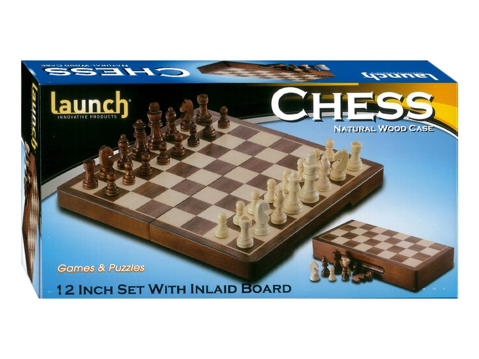 Chess 12 Inch Set With Inlaid Board