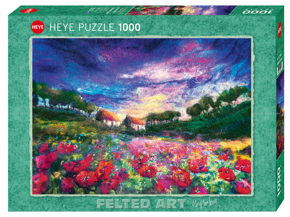 Felted Art - Sundown Poppy 1000 pieces