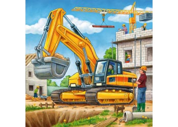 Ravensburger - Construction Vehicle Puzzle 3 x 49 pieces