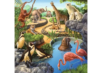 Ravensburger - Forest Zoo & Pets Puzzle 3 x 49 pieces