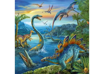 Ravensburger - Dinosaur Fascination Puzzle 3 x 49 pieces