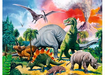 Ravensburger - Among The Dinosaurs Puzzle 100 pieces