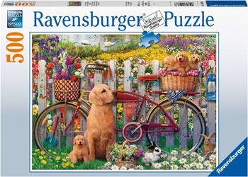 Ravensburger - Cute Dogs In The Garden Puzzle 500 pieces