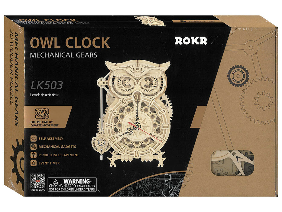 Robotime Mechanical Owl Clock ROKR